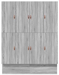vidaXL Κρεβάτι με αποθηκευτικό χώρο Γκρι sonoma 236.5 x 180 x 31.5 εκ