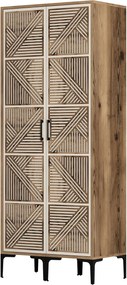 Διφυλλη Ντουλαπα Καρυδια/Κρεμ KUMSAL 47.5x80x201.4