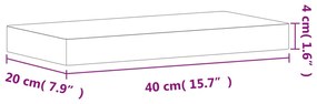 ΡΑΦΙ ΤΟΙΧΟΥ 40 X 20 X 4 ΕΚ. ΑΠΟ ΜΑΣΙΦ ΞΥΛΟ ΟΞΙΑΣ 356017