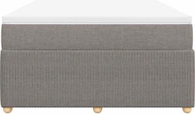 vidaXL Κρεβάτι Boxspring με Στρώμα Taupe 140x200 εκ. Υφασμάτινο