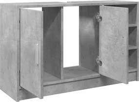 vidaXL Ντουλάπι Νιπτήρα Γκρι Σκυρ. 90x29x55 εκ. Επεξεργασμένο Ξύλο