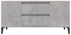 vidaXL Έπιπλο Τηλεόρασης Γκρι Σκυροδέματος 102x44,5x50 εκ. Επεξ. Ξύλο