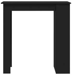 Τραπέζι Μπαρ με Ράφια Μαύρο 102x50x103,5 εκ. από Μοριοσανίδα - Μαύρο