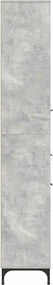 vidaXL Ντουλάπι Μπάνιου Σκυρόδεμα Γκρι 31,5 x 33 x 190 εκ.