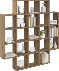 vidaXL Ράφι Τοίχου Artisan Δρυς 100 x 13 x 100 εκ Επεξεργασμένο Ξύλο