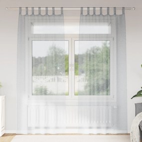 vidaXL Κουρτίνες 2 pcs Σκούρο γκρι 140 x 225 cm Πολυεστέρας