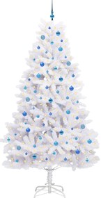 vidaXL Τεχνητό Χριστουγεννιάτικο Δέντρο με Άξονα με βάση Λευκό 240 cm