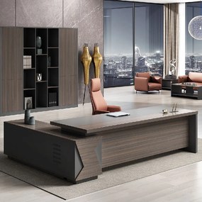 VIP ΓΡΑΦΕΙΟ ΔΕΞΙΑ ΓΩΝΙΑ, ΑΠΟΧΡΩΣΗ GREY WALNUT