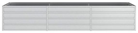 vidaXL Ζαρντινιέρα Υπερυψωμένη Ασημί 240x80x45 εκ. Γαλβανισμ. Χάλυβας