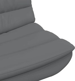 vidaXL Περιστρεφόμενη καρέκλα Γκρι 63 x 75 x 76 εκ Τεχνητό Δέρμα
