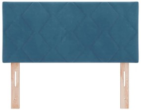 vidaXL LED Κεφαλάρι με φώτα λωρίδας LED Σκούρο Μπλε 90 cm Βελούδο