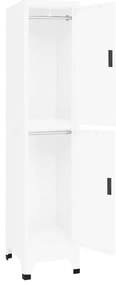 vidaXL Φοριαμός Λευκός 38 x 45 x 180 εκ. Ατσάλινος