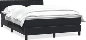 vidaXL Κρεβάτι Boxspring με Στρώμα Μαύρο 160x210 εκ. Βελούδινο
