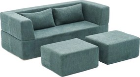 Διθέσιος Καναπές Κρεβάτι Πράσινο VILORO 90x200x75