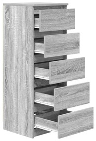 Συρταριέρα με Συρτάρια Γκρι Sonoma 37,5x35x99εκ. από Επεξ. Ξύλο 861765