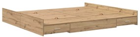 vidaXL Κρεβάτι με αποθηκευτικό χώρο artisan δρυς 200 x 200 cm