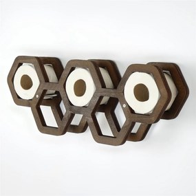 Χαρτοθήκη Μπάνιου Wc020 56x21cm Walnut Kalune Design Polywood