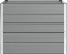 vidaXL Γλάστρα Ανοιχτό γκρι 100 x 100 x 75 εκ Ατσάλι