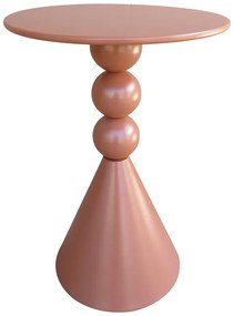 Βοηθητικό τραπέζι Bilane pakoworld μέταλλο σε terracotta απόχρωση Φ39x60εκ