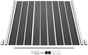 vidaXL Σετ Πάνελ Περίφραξης Μαύρο 872 x 186 εκ. από WPC