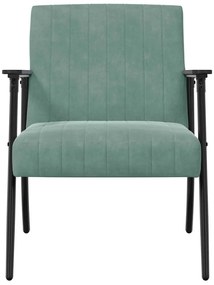 vidaXL Πολυθρόνα Θαλασσί 59 x 75 x 78 εκ Βελούδο