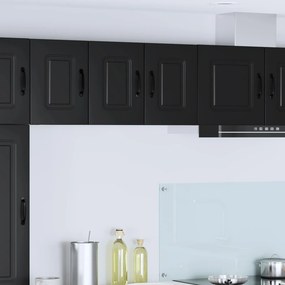 vidaXL Πάνελ πλυντηρίου πιάτων Kalmar 2 pcs Μαύρο Επεξεργασμένο Ξύλο