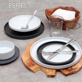 Πιάτο Φαγητού Ρηχό (Φ21) Espiel Terra Matte Black Step TLM132K6