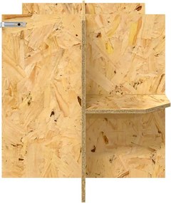 vidaXL Βάση Terrarium Καφέ 100 x 50 x 50 cm OSB