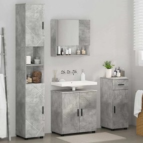vidaXL Σετ Επίπλων Μπάνιου 4 pcs Γκρι σκυροδέματος 61 x 35 x 64 εκ.