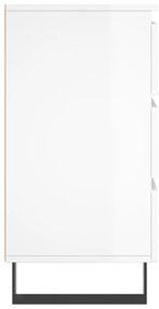 vidaXL Κομοδίνα 2 τεμ. Γυαλ. Λευκό 40x35x69 εκ. Επεξεργασμένο Ξύλο