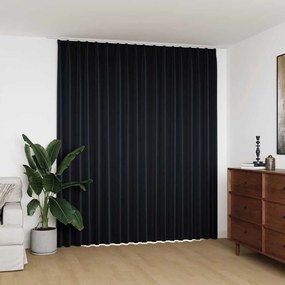 vidaXL Κουρτίνα Συσκότισης με Γάντζους Μαύρη 290 x 245 εκ.