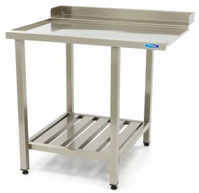 Dishwasher Table - 90 x 75cm - Left - with Backsplash and Storage Shelf