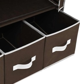vidaXL Ντουλάπα Καφέ 87x49x159 εκ. Ύφασμα