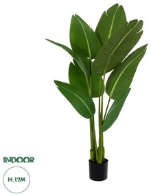 Artificial Garden GREEN STRELITZIA 20369 Τεχνητό Διακοσμητικό Φυτό Πράσινη Στερλίτσια Υ120cm Globostar 20369