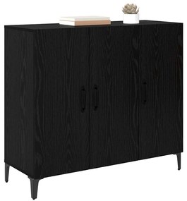 vidaXL Πλαϊνό γραφείο Μαύρη δρυς 34 x 90 x 80 εκ Επεξεργασμένο ξύλο