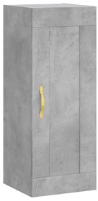 vidaXL Ντουλάπι Γκρι Σκυροδέματος 34,5x34x180 εκ. Επεξεργασμένο Ξύλο