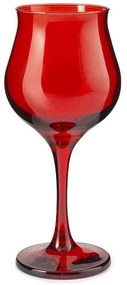 Ποτήρι Κρασιού Wavy (Σετ 6Τμχ) PB44025800 305ml Red Pasabahce Γυαλί