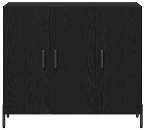 vidaXL Πλαϊνό γραφείο Μαύρη δρυς 90 x 34 x 80 εκ. Επεξεργασμένο ξύλο