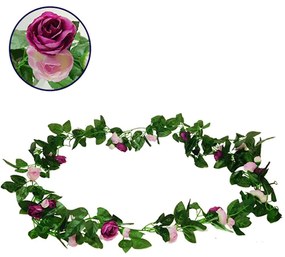 Τεχνητή Γιρλάντα Τριαντάφυλλα 09010 220cm Purple Globostar Plastic