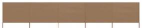 Προστατευτικό Αέρα με 5 Πάνελ Taupe 600 x 80 εκ. Υφασμάτινο - Μπεζ-Γκρι