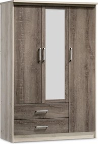 Ντουλάπα ρούχων τρίφυλλη OLYMPUS pakoworld χρώμα castillo-toro 120x57x183εκ