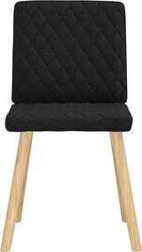 vidaXL Καρέκλες Τραπεζαρίας 4 τεμ. Μαύρες Υφασμάτινες