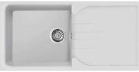 Elleci Ego 480 Ένθετος Νεροχύτης κουζίνας Bianco Titano 68 100x50cm