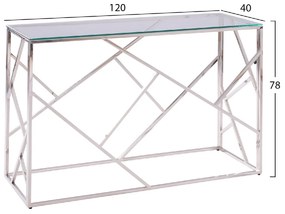 ΚΟΝΣΟΛΑ JANA HM8620.01 ΜΕ ΓΥΑΛΙ ΚΑΙ ΒΑΣΗ ΧΡΩΜΙΟΥ 120X40Χ78Υ EK.