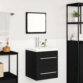 vidaXL Σετ Επίπλων Μπάνιου 2 pcs Μαύρη Οξυά Επεξεργασμένο ξύλο