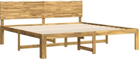 vidaXL Διπλό Κρεβάτι με Κεφαλάρι ROSTOCK Λευκό 200 x 200 cm