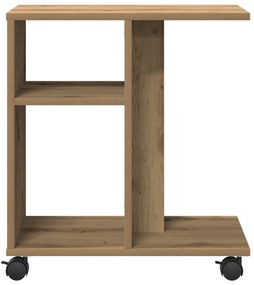 vidaXL Τραπεζάκι με Ρόδες Artisan Oak 50x30x55 εκ. Ξύλο Επεξεργασμένο