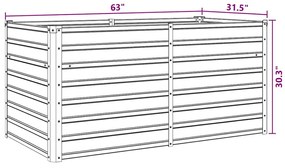 ΖΑΡΝΤΙΝΙΕΡΑ ΨΗΛΗ ΠΡΑΣΙΝΗ 160X80X77 ΕΚ. ΓΑΛΒΑΝΙΣΜΕΝΟΣ ΧΑΛΥΒΑΣ 47010