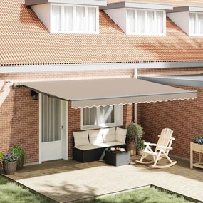 vidaXL Ύφασμα Ομπρέλας με Μπεζ 450 x 300 εκ Πολυεστέρας