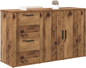 vidaXL Πλαϊνό γραφείο με συρτάρι Παλιό ξύλο 100 x 33 x 59.5 εκ.